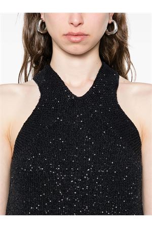 Top con paillettes blu navy FABIANA FILIPPI | MAD275F552L3315146
